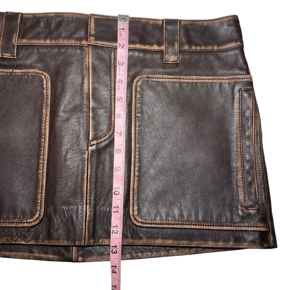 GRLFRND Patch Pocket Mini Skirt in Brown - Picture 8 of 11